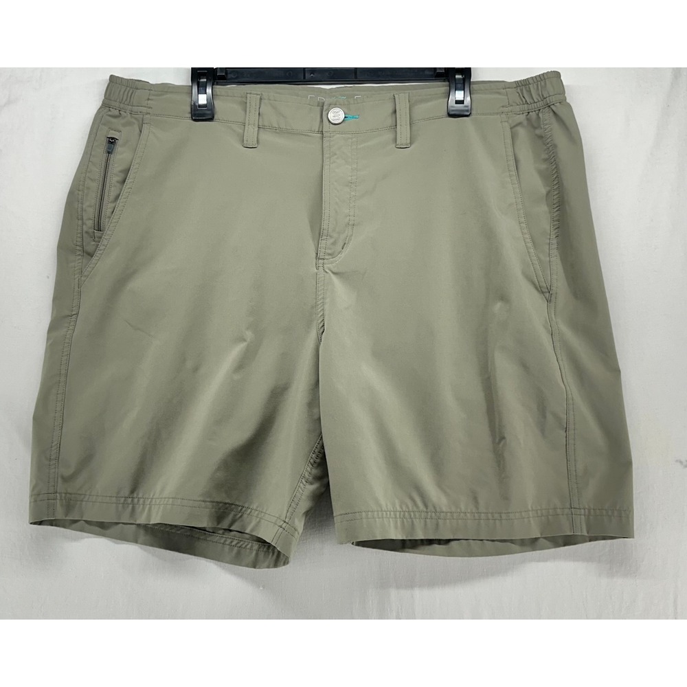 Free Fly Mens Bamboo Hybrid Shorts Tan/Olive Green Size XL Quick Dry Outdoor